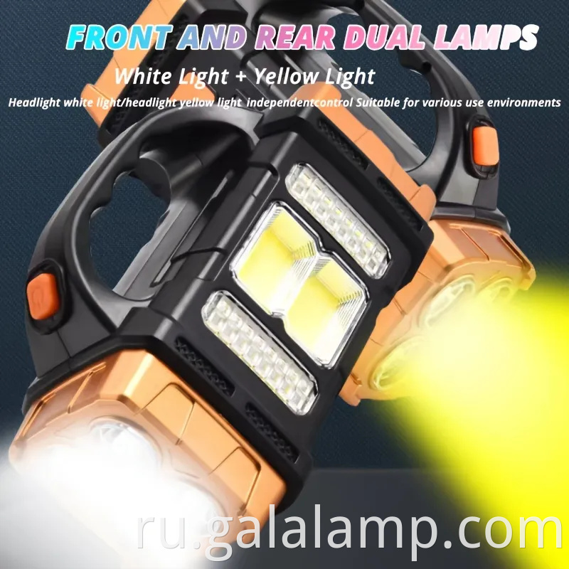 Портативный солнечный и USB -заряжаемый фонарик светодиодного фонаря